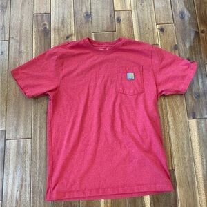 Carhartt Loose Fit Heathered Red Tee with Pocket